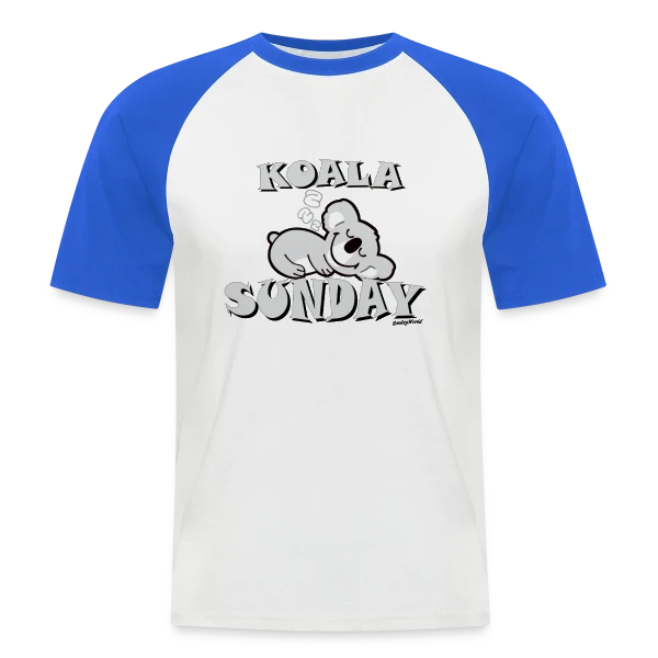 Koala du Dimanche, Smiley Fatigué sur T-shirt baseball manches courtes Homme