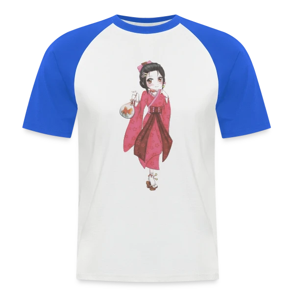 L'Univers des Mangas Japonais sur T-shirt baseball manches courtes Homme