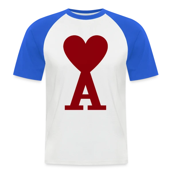 Cœur Ami Paris sur T-shirt baseball manches courtes Homme