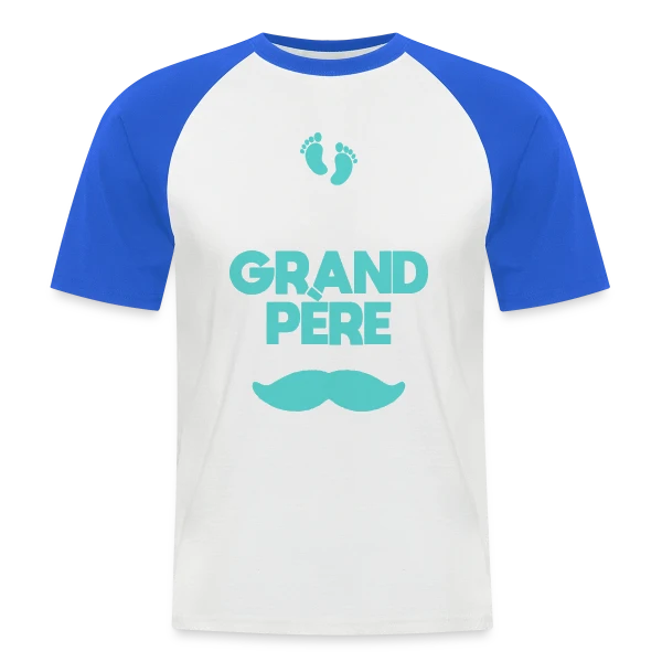 'Je Vais Être Grand-Père' - Annonce Fierté Bébé sur T-shirt baseball manches courtes Homme