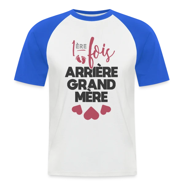 Future Arrière-Grand-Mère Fière sur T-shirt baseball manches courtes Homme