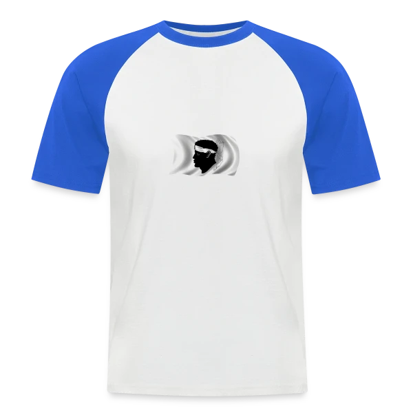 Drapeau Corse Flottant sur T-shirt baseball manches courtes Homme