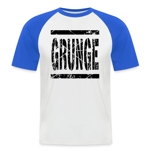 Grunge Effet Tampon sur T-shirt baseball manches courtes Homme