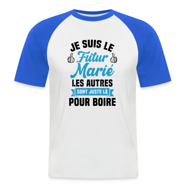 Futur Marié Humour EVG sur T-shirt baseball manches courtes Homme