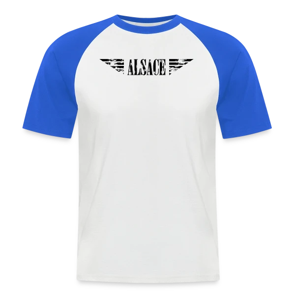 Humour Alsace Force Aérienne sur T-shirt baseball manches courtes Homme