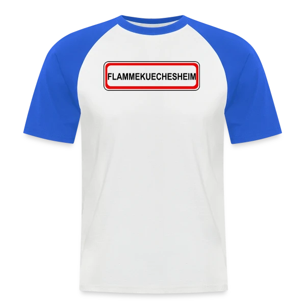 Flammekuechesheim: Ville de la Tarte Flambée sur T-shirt baseball manches courtes Homme