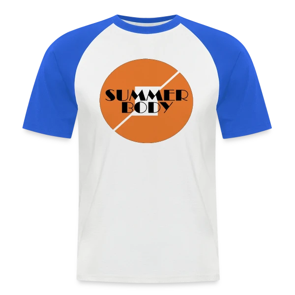 Summer Body Prêt pour l'Été sur T-shirt baseball manches courtes Homme