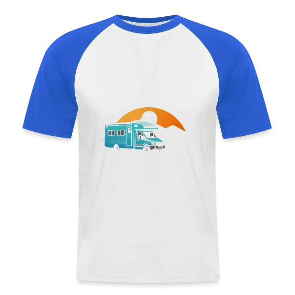 Retraité et Camping-car : Ne Jamais Sous-estimer ! sur T-shirt baseball manches courtes Homme