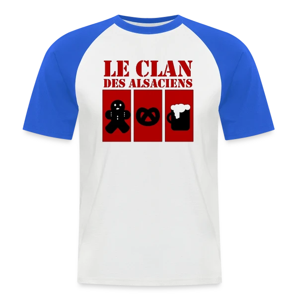 Le Clan des Alsaciens: Référence Culte Elsass sur T-shirt baseball manches courtes Homme