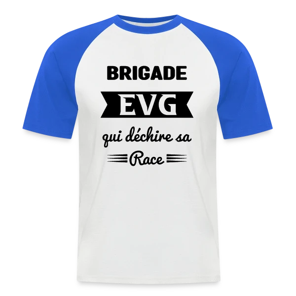 Brigade EVG qui déchire sur T-shirt baseball manches courtes Homme