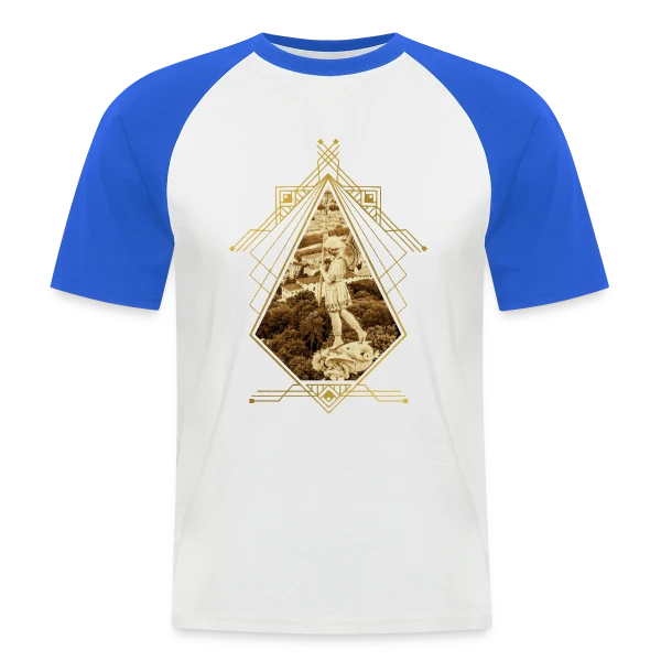 Lyon Art Déco Doré sur T-shirt baseball manches courtes Homme