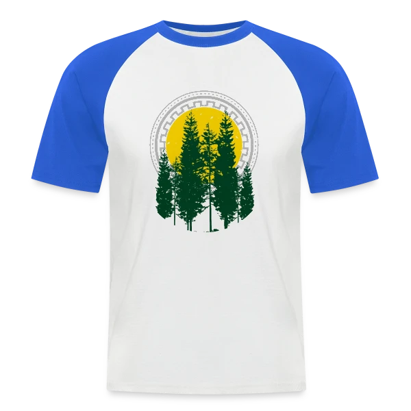 Arbre du Monde Végétal sur T-shirt baseball manches courtes Homme