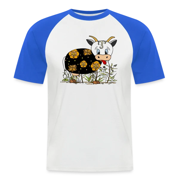 La Vache Joyeuse sur T-shirt baseball manches courtes Homme