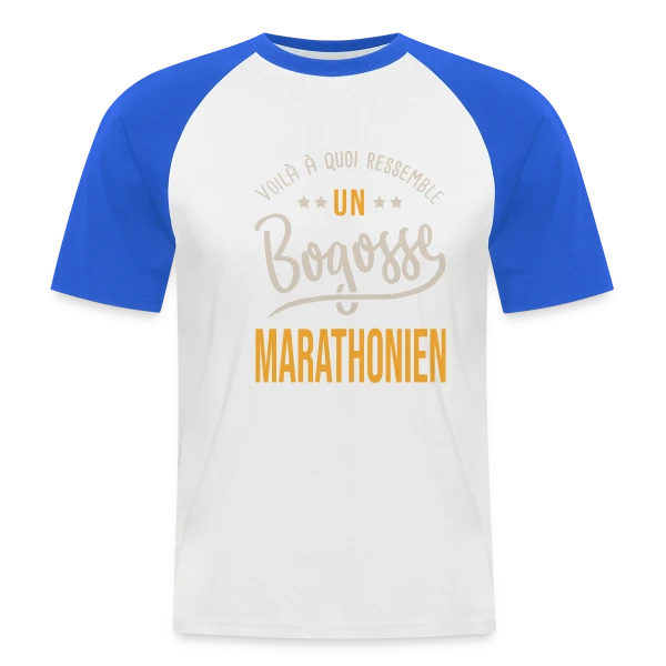 Running Bogosse Marathonien - Idée Cadeau Marathon sur T-shirt baseball manches courtes Homme