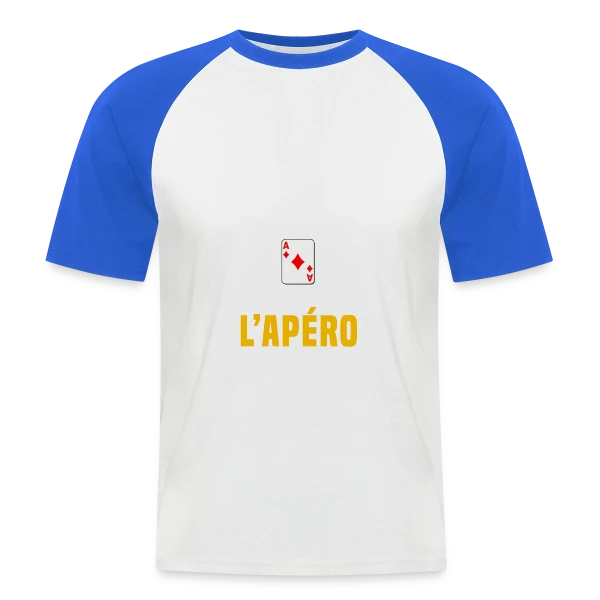 poker ne dérangez pas sauf apéro sur T-shirt baseball manches courtes Homme