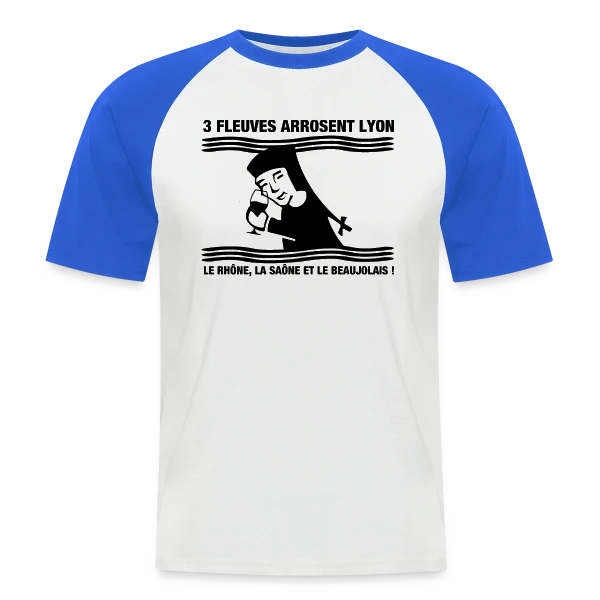 Lyon Fleuves & Beaujolais sur T-shirt baseball manches courtes Homme