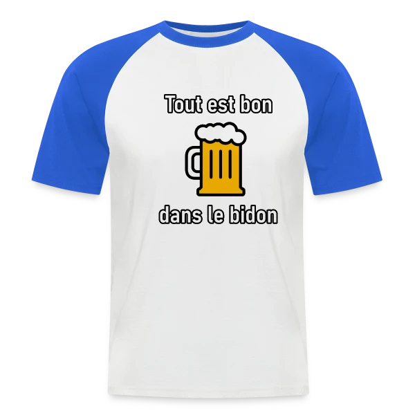Tout est Bon dans le Bidon sur T-shirt baseball manches courtes Homme