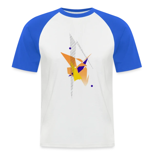 Formes Abstraites Dynamiques sur T-shirt baseball manches courtes Homme