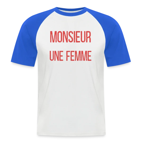 Monsieur est Marié à une Femme Merveilleuse - Humour Mariage sur T-shirt baseball manches courtes Homme
