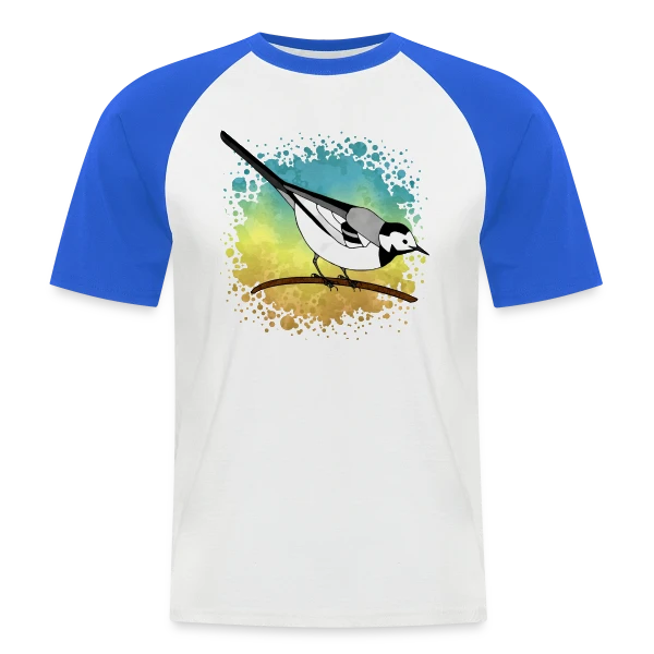 Bergeronnette Aquarelle sur T-shirt baseball manches courtes Homme