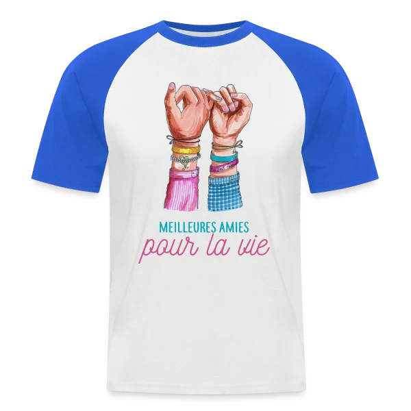 Meilleures Amies pour la Vie sur T-shirt baseball manches courtes Homme
