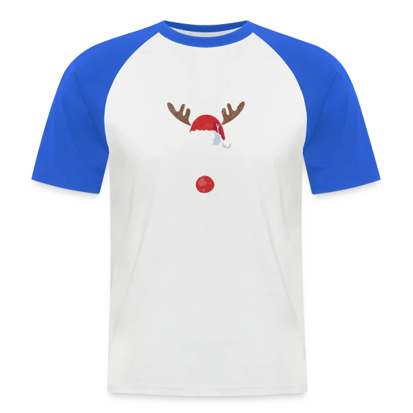 Batterie Pyjama Noël Festif sur T-shirt baseball manches courtes Homme