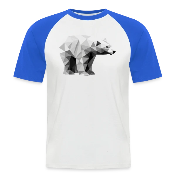 Ours Polaire Géométrique sur T-shirt baseball manches courtes Homme