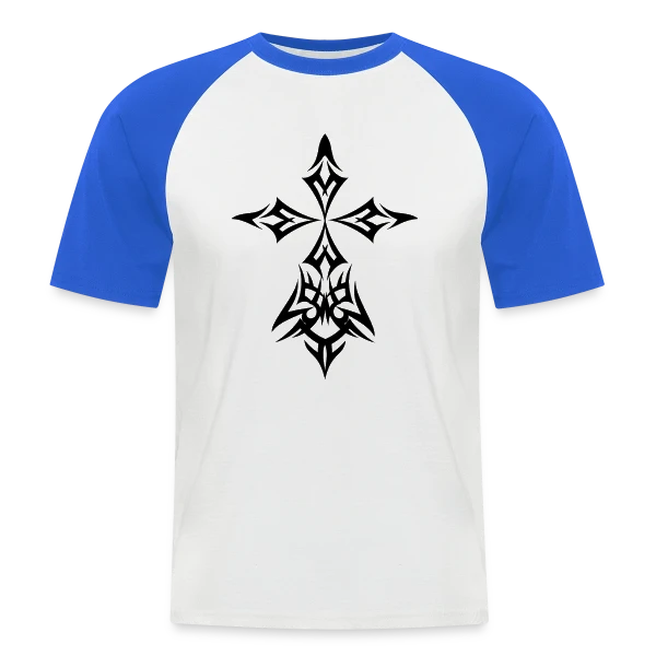 Hermine Tribal Celte - Symbole de Bretagne sur T-shirt baseball manches courtes Homme
