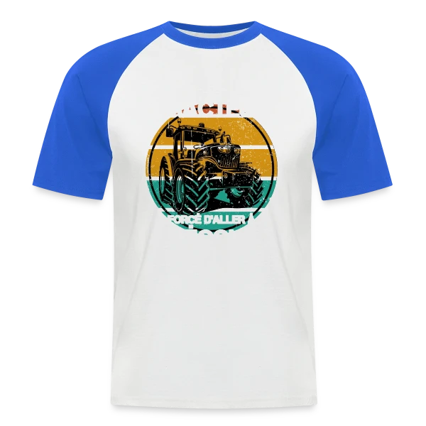 Né pour le Tracteur: Humour Agricole sur T-shirt baseball manches courtes Homme