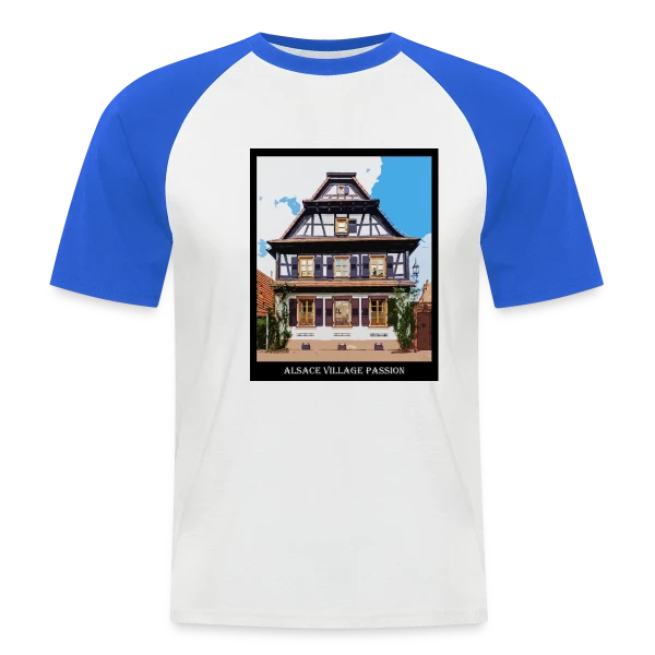 Maison Alsacienne Typique sur T-shirt baseball manches courtes Homme