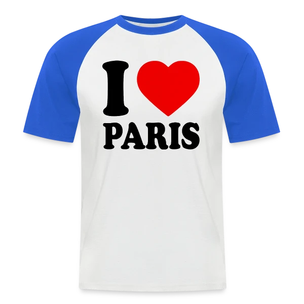 J'aime Paris Classique sur T-shirt baseball manches courtes Homme
