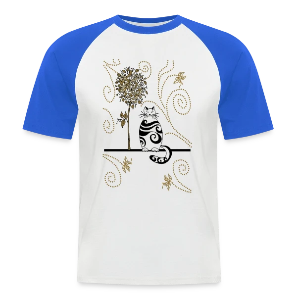Félin Mystérieux sur T-shirt baseball manches courtes Homme