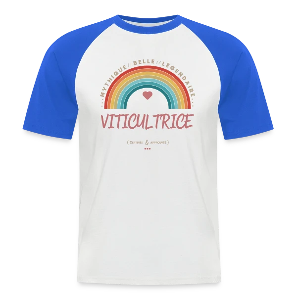 Meilleure Viticultrice du Monde sur T-shirt baseball manches courtes Homme