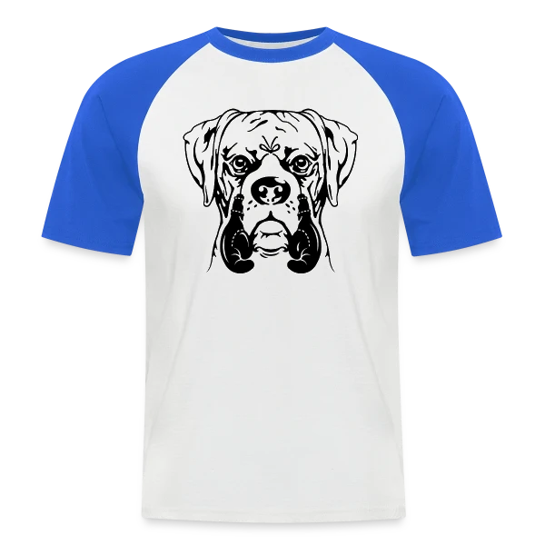 Jeune Boxer, Chien Combattant sur T-shirt baseball manches courtes Homme