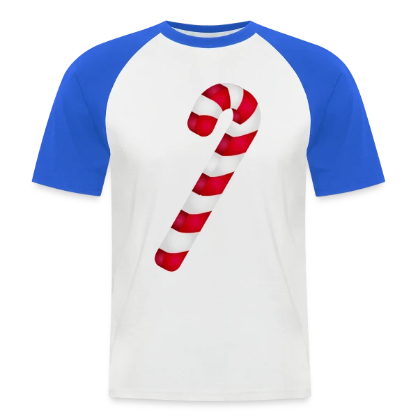 Sucre d'Orge : Douceur de la Saison de Noël sur T-shirt baseball manches courtes Homme