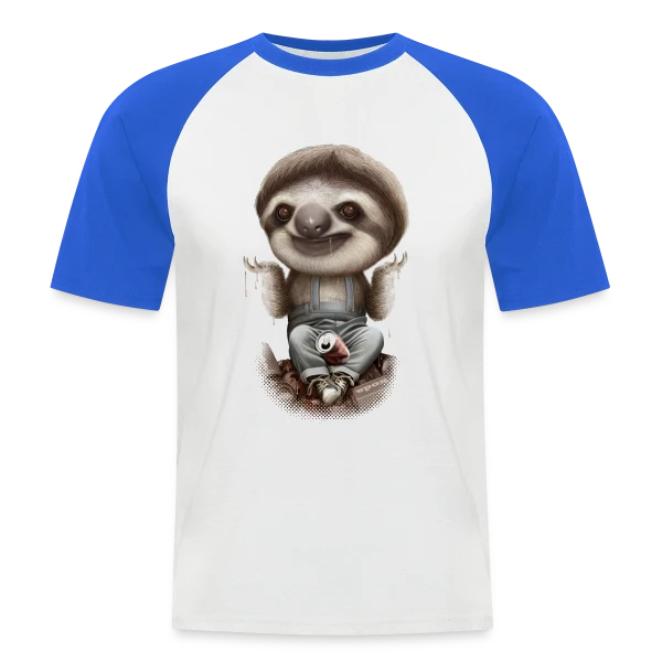 Le Paresseux S'en Fiche sur T-shirt baseball manches courtes Homme