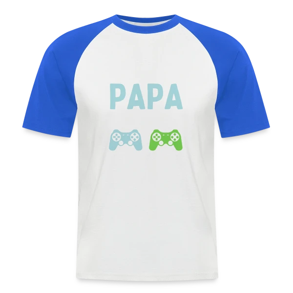 Futur Papa Gamer - Annonce Grossesse Humour sur T-shirt baseball manches courtes Homme