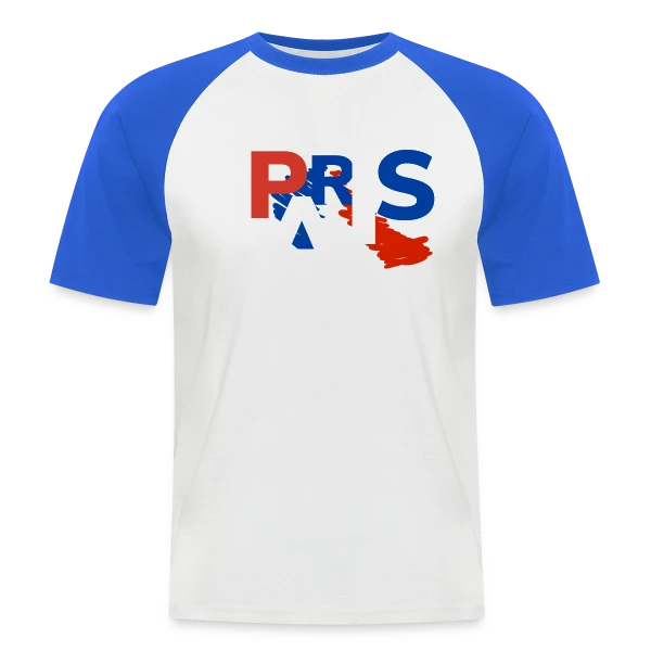 Paris Tricolore Moderne sur T-shirt baseball manches courtes Homme