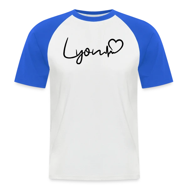 Lyon Battement de Cœur sur T-shirt baseball manches courtes Homme