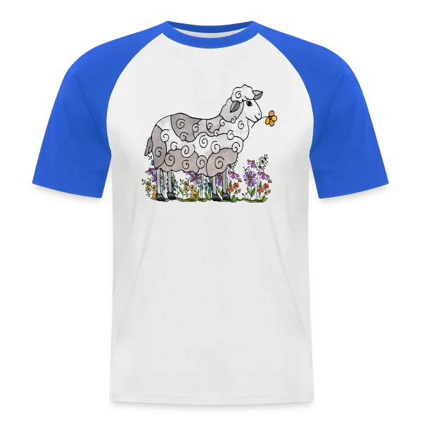 Mouton Doux Rêveur sur T-shirt baseball manches courtes Homme