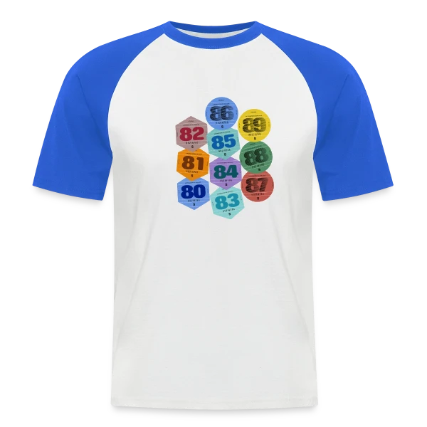 Vignette Auto Rétro Années 80 sur T-shirt baseball manches courtes Homme