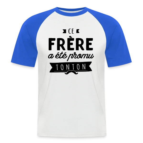 Cadeau Naissance : Le Nouveau Grand Frère sur T-shirt baseball manches courtes Homme