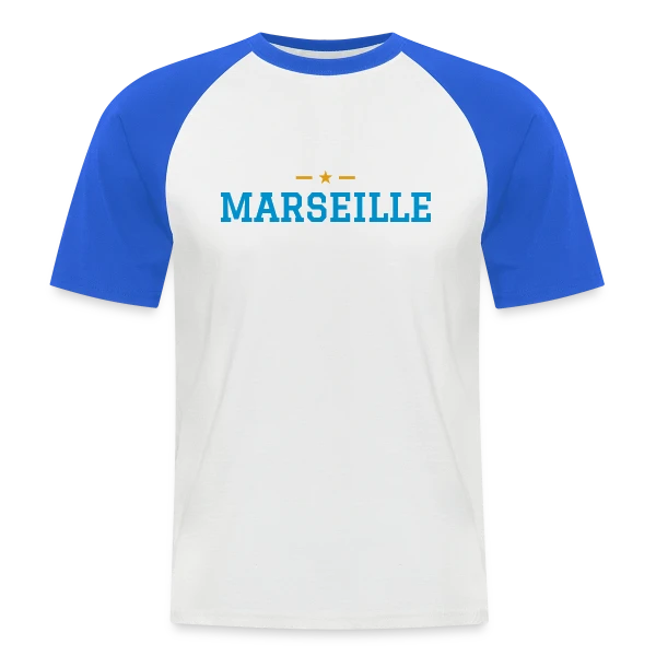Ici C'est Marseille Fierté sur T-shirt baseball manches courtes Homme
