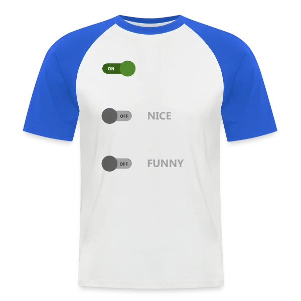 Interrupteur Sarcasme ON sur T-shirt baseball manches courtes Homme