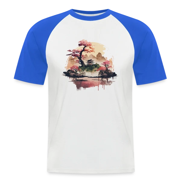 Paysage Japonais Onirique sur T-shirt baseball manches courtes Homme