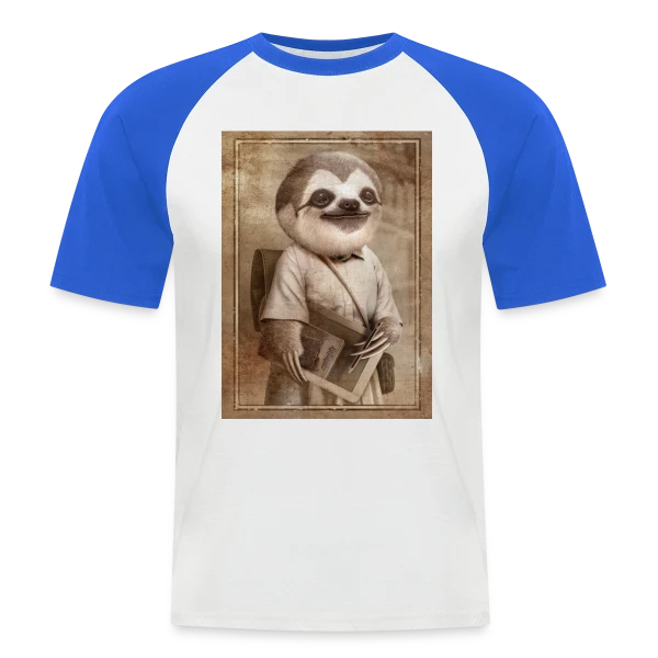 L'Étudiant Paresseux sur T-shirt baseball manches courtes Homme