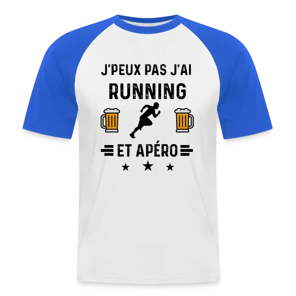 Je Peux Pas J'ai Running Apéro sur T-shirt baseball manches courtes Homme