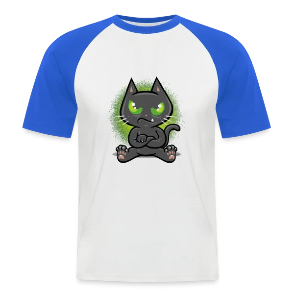 Chat Têtu : Non, et c'est tout ! sur T-shirt baseball manches courtes Homme
