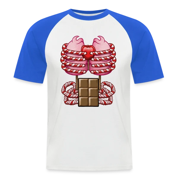 Organes Sucrés Humour sur T-shirt baseball manches courtes Homme