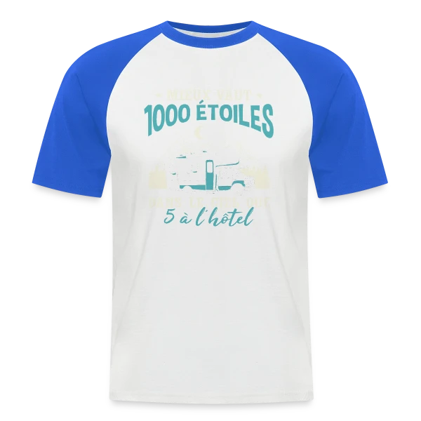 Camping-Car Fun: L'Humour du Campeur Passionné sur T-shirt baseball manches courtes Homme